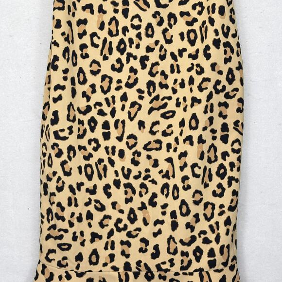 Cinq a Sept Luna Leopard Print Strapless Mermaid Dress $899 Sz 4 Cocktail Formal - Picture 6 of 9